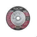 Flexovit HP Fast Grind Depressed Center Grinding Wheel, 4-1/2 in Dia x 1/4 in THK, A30S Grit, Aluminum Oxide A1236H